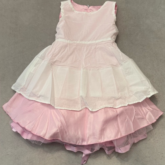 Girls Pink Tulle Party Dress Size 5 Flower Girl Birthday Formal Dress Easter - Picture 8 of 10